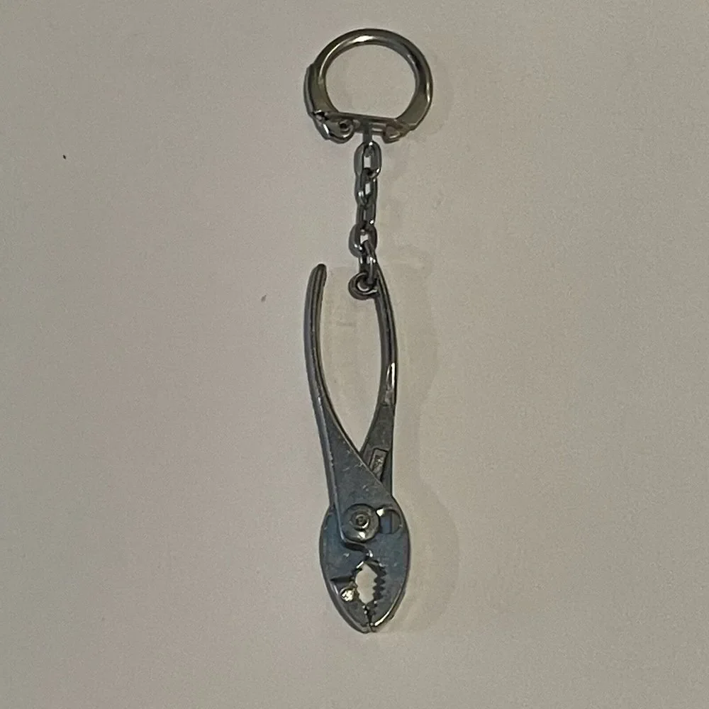 Slip Joint Pliers‎ Metal Keychain VintageMade In Hong Kong (1990s)